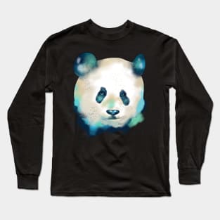 Cute Galactic Panda Space Exploration Panda Long Sleeve T-Shirt